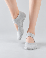 Chaussettes Pilates antidérapantes — gris-clair