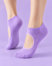 Chaussettes Pilates antidérapantes — violet-clair
