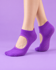 Chaussettes Pilates antidérapantes — violet-fonce
