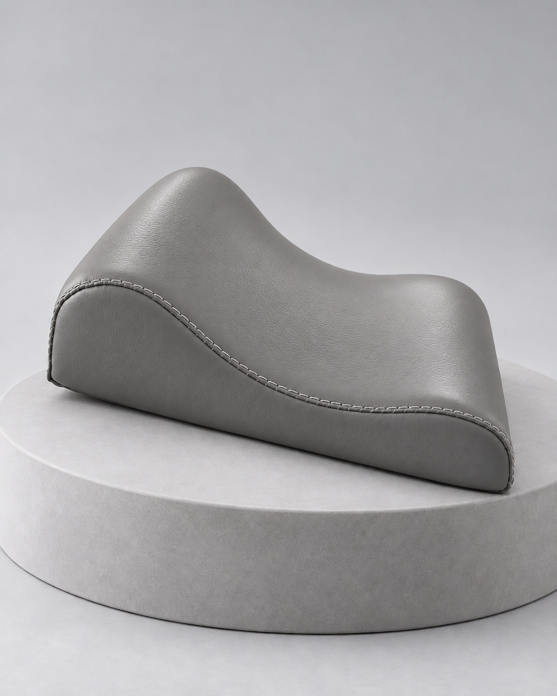 Coussin de tête pour reformer gris en similicuir PU satiné