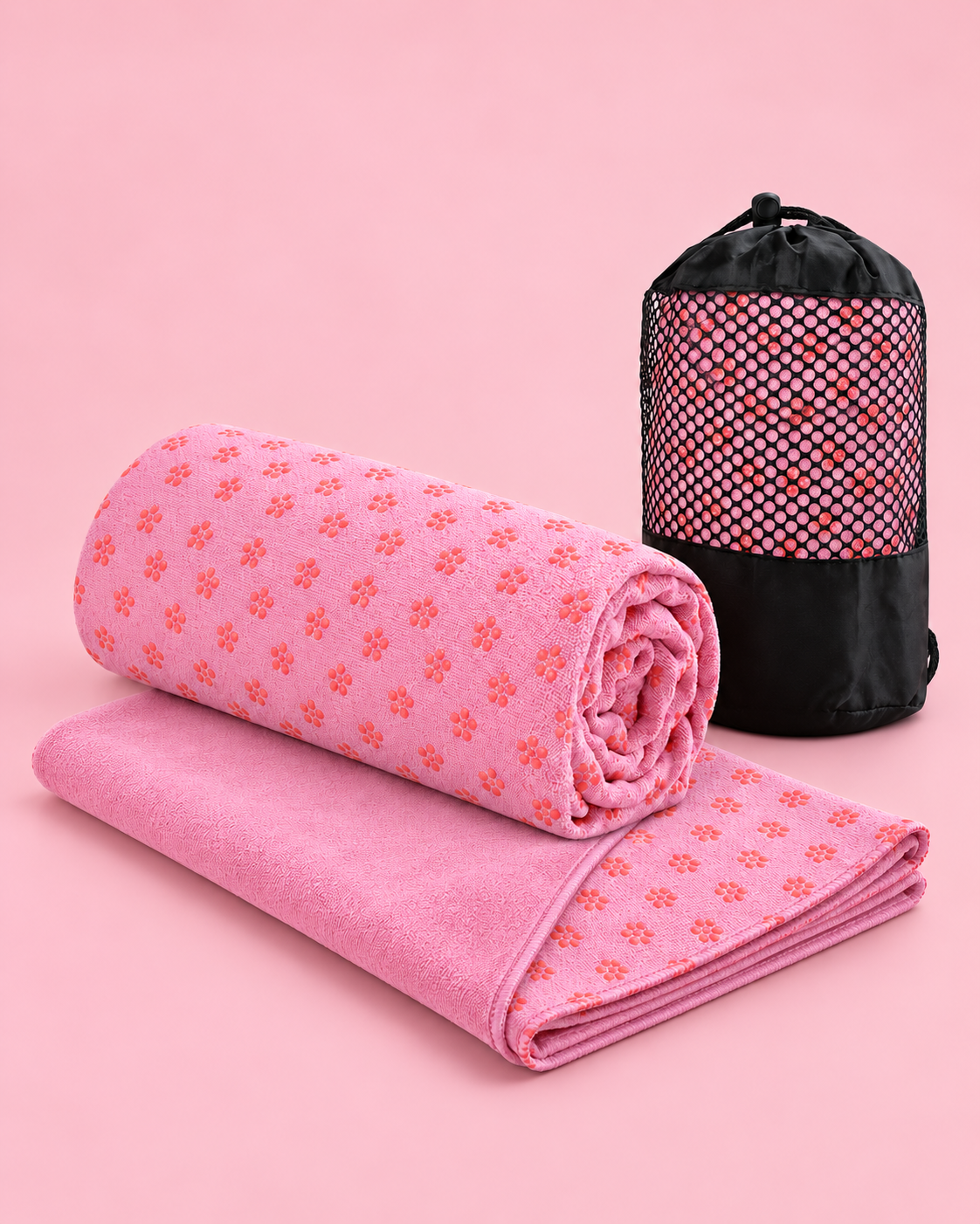 Serviette antidérapante pour tapis — rose